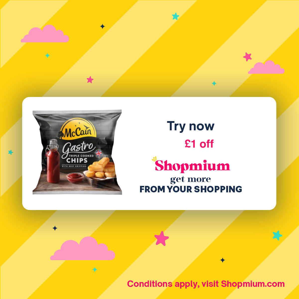 McCain Menu Signatures Gastro Chunky Chips 2.27kg - Frozen Chunky Fries For Catering