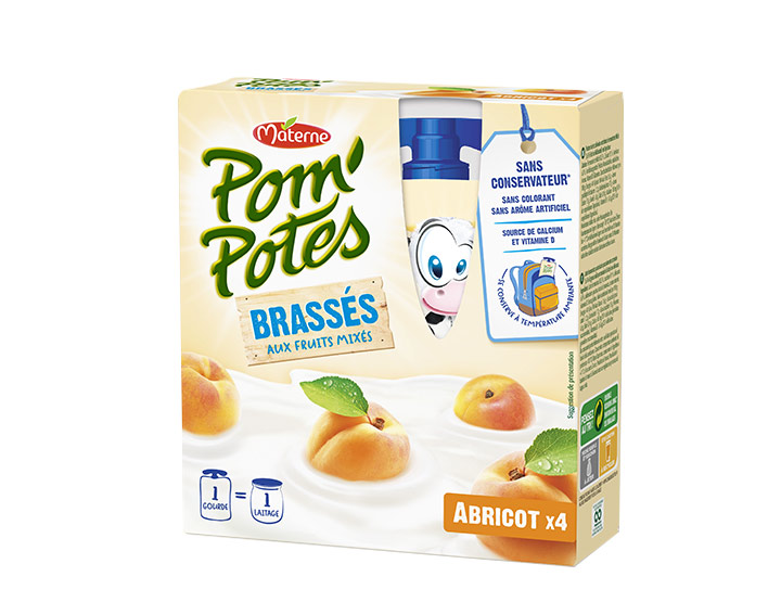 Pom’Potes® Brassés Abricot x4