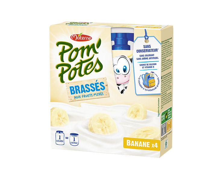 Pom’Potes® Brassés Banane x4
