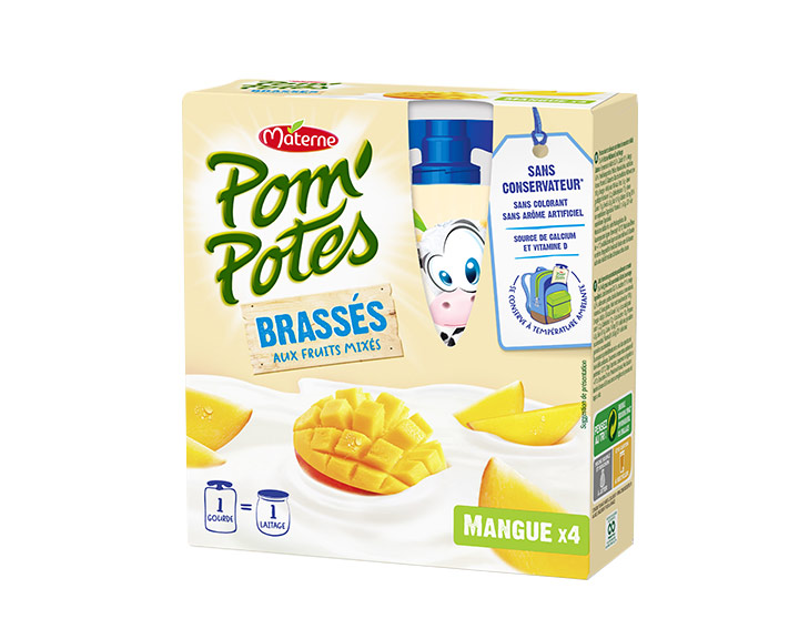 Pom’Potes® Brassés Mangue x4