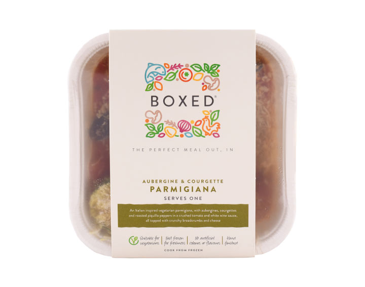 Aubergine & Courgette Parmigiana - Serves 1