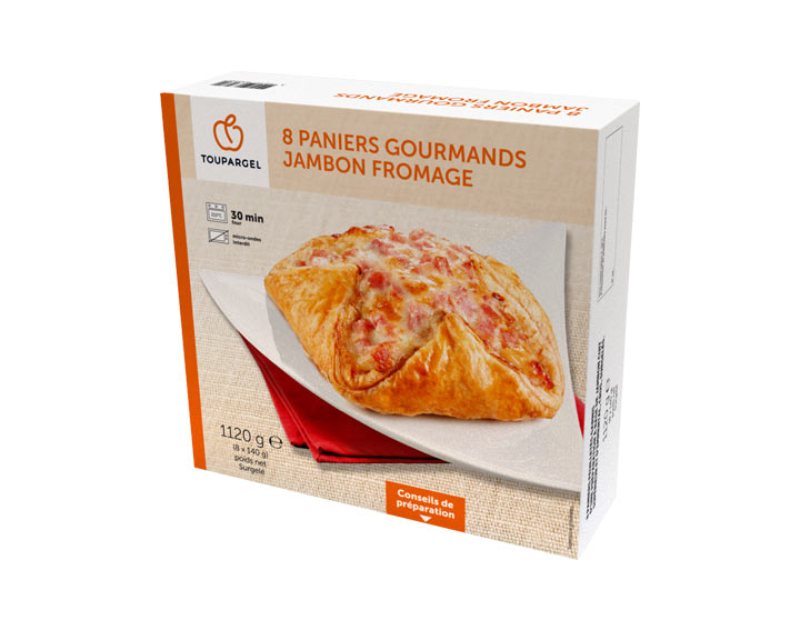 Paniers gourmands jambon fromage