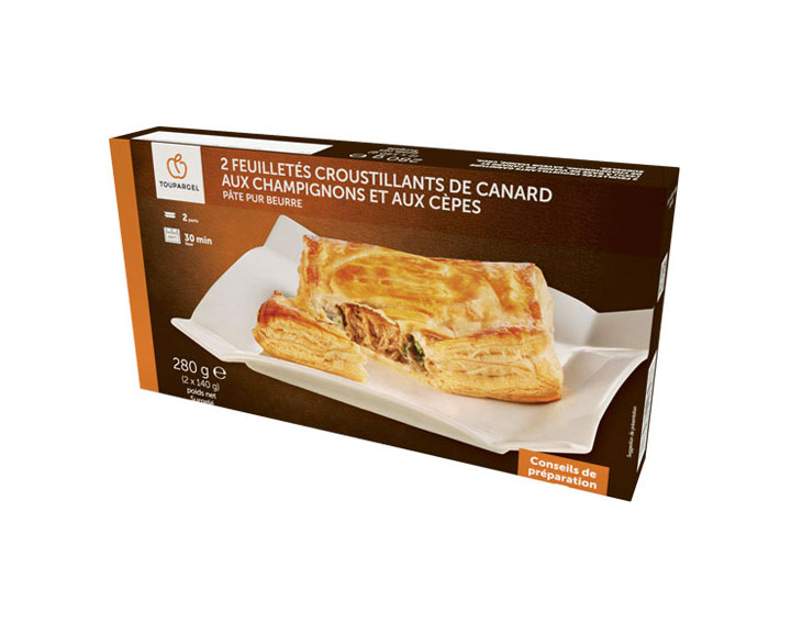 Feuilletés croustillants de canard