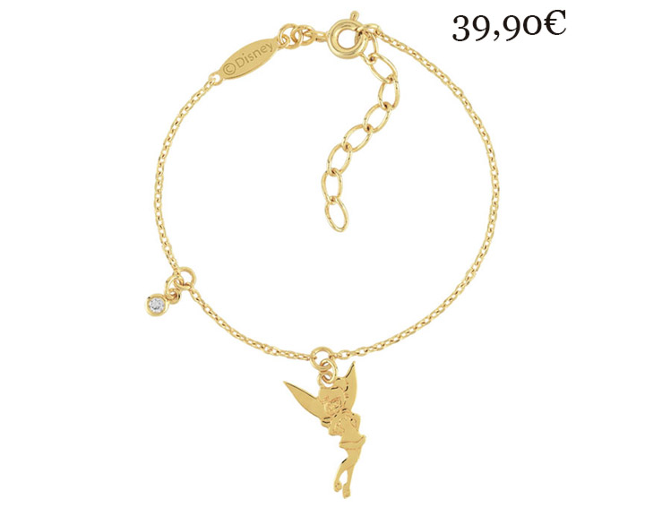 Bracelet Disney ® - La Fée Clochette ® - en plaqué or rehaussé d’un zirconia. 39,90€