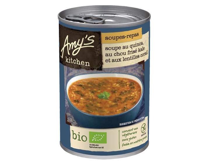 Soupe au quinoa, choux frisé et lentilles