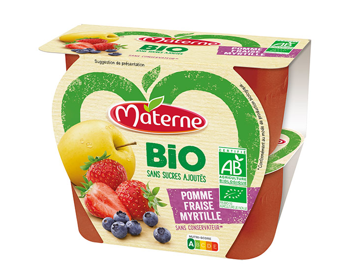 Pomme Fraise Myrtille Bio 4x100g