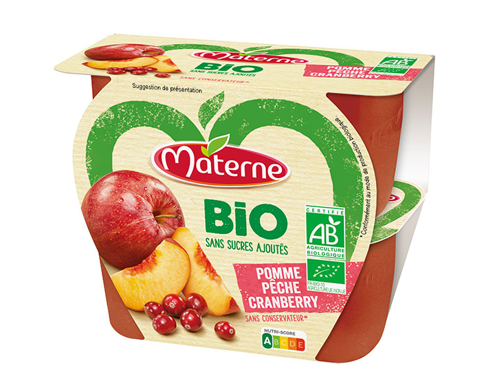Pomme Pêche Cranberry Bio 4x100g