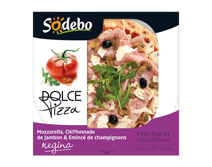 Mozzarella, chiffonnade de jambon & champignons