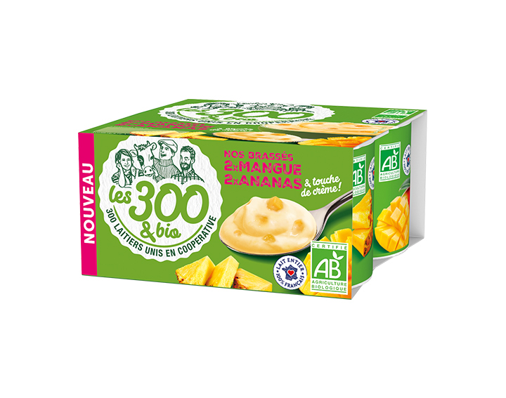 Yaourt aux fruits 2 Mangue 2 Ananas