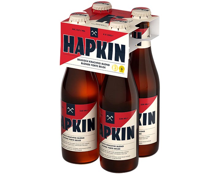 Belgisch krachtig blond bier. 4x33cl