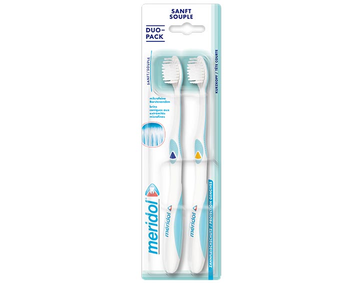 Brosse à dents meridol® Protection gencives Souple DUO