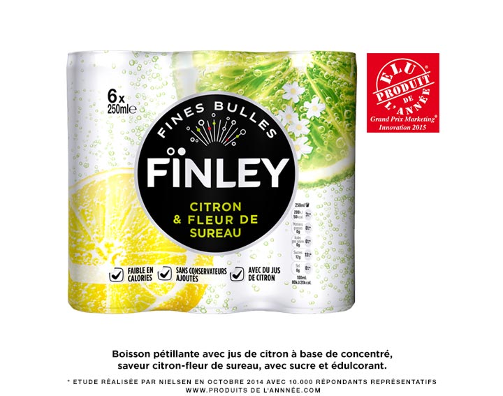 FÏNLEY Citron & Fleur de Sureau 6x250mL