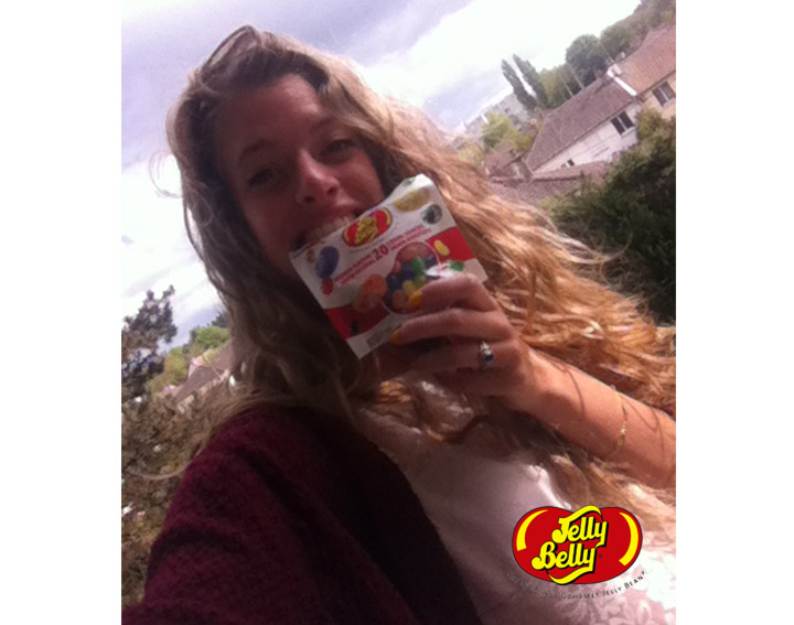 100% remboursé si vous partagez une photo Selfie avec votre paquet de bonbons Jelly Belly