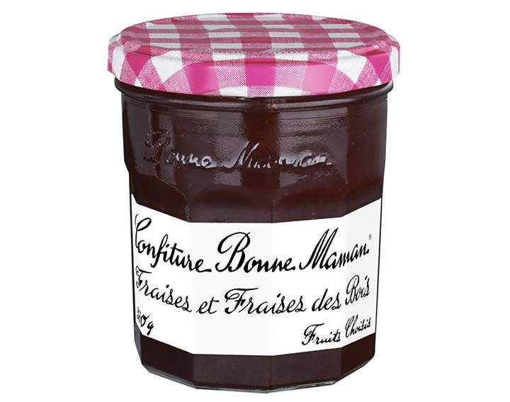 La confiture de Fraises et Fraises des bois Bonne Maman 370g