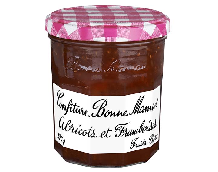 La confiture d'Abricots et Framboises Bonne Maman 370g