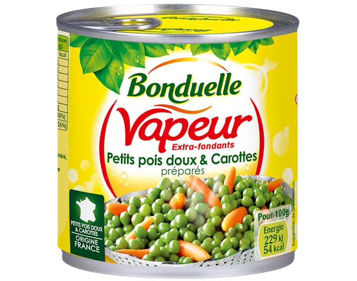 Petit pois doux & Carottes Vapeur