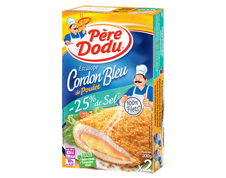 Escalope Cordon Bleu -25% de sel 200g