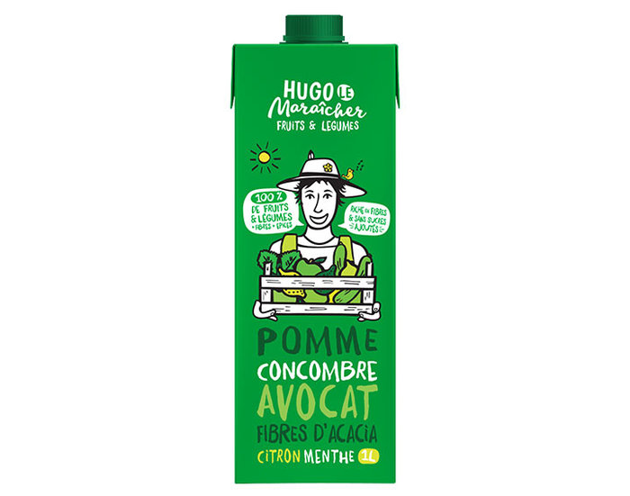 Pomme, Concombre, Avocat, Fibres d'acacias 1L