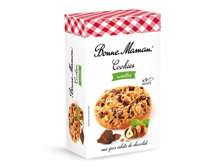 Cookies chocolat noisettes 225g