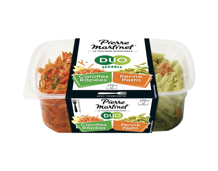 DUO Carottes râpées - Penne pesto 250g