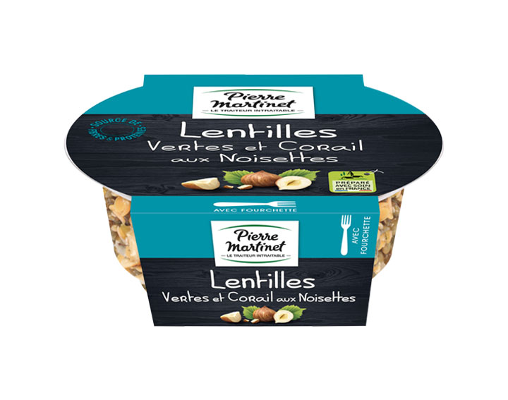 Lentilles Vertes et lentilles Corail aux Noisettes 150g