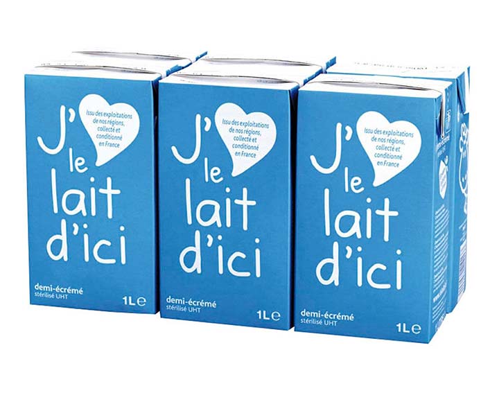Lait stérilisé UHT demi-écrémé