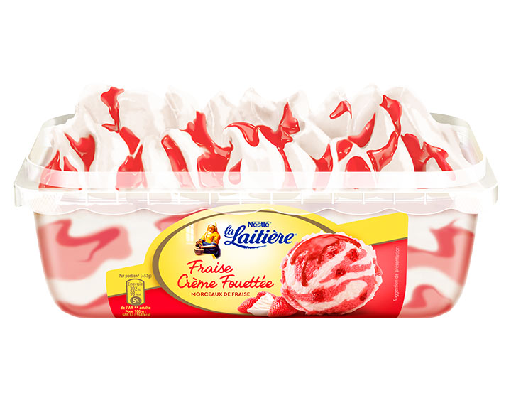 La Laitière Fraise crème Fouettée 