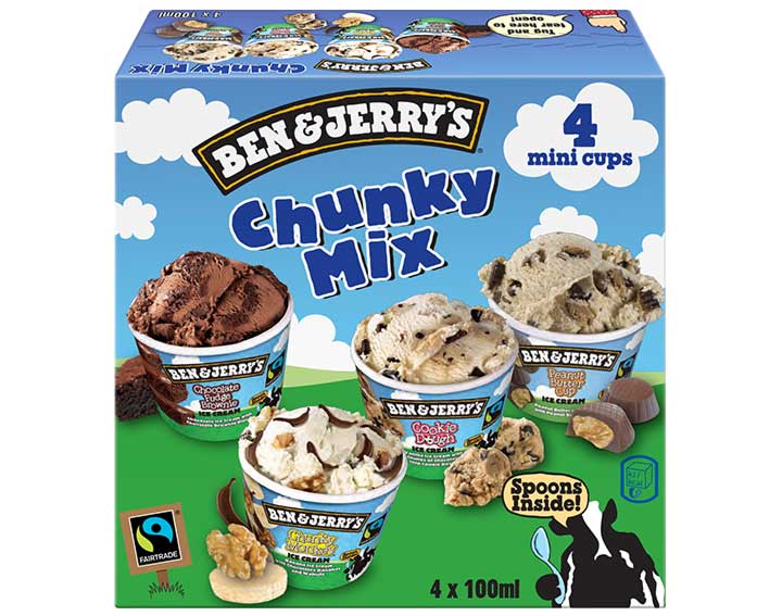 Ben & Jerry’s Chunky Mix 4 pots de 100ml