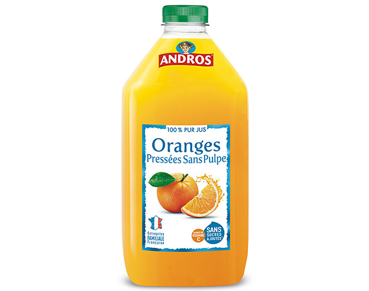 Pur jus d’Oranges pressées sans pulpe 