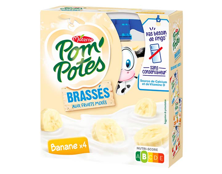 Pom’Potes® Brassés Banane x4