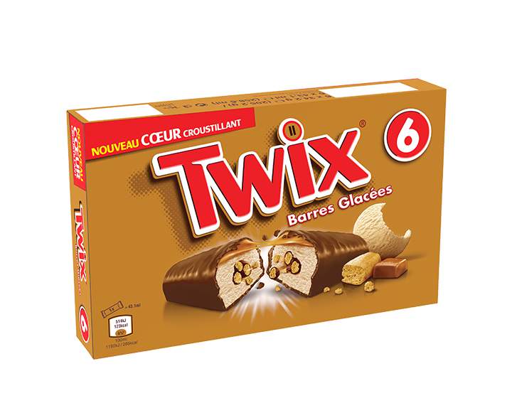 Boîte de 6 barres glacées Twix
