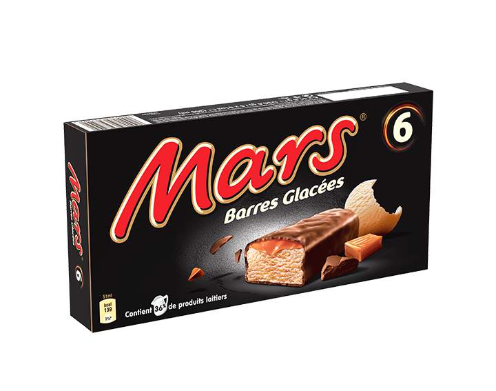 Boîte de 6 barres glacées Mars