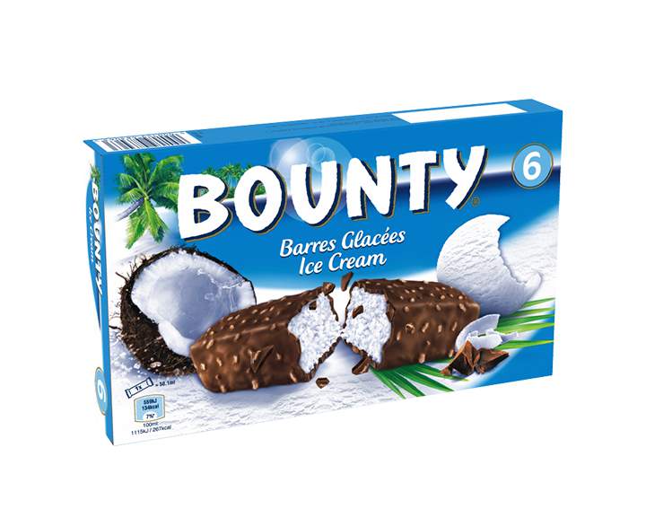 Boîte de 6 barres glacées Bounty