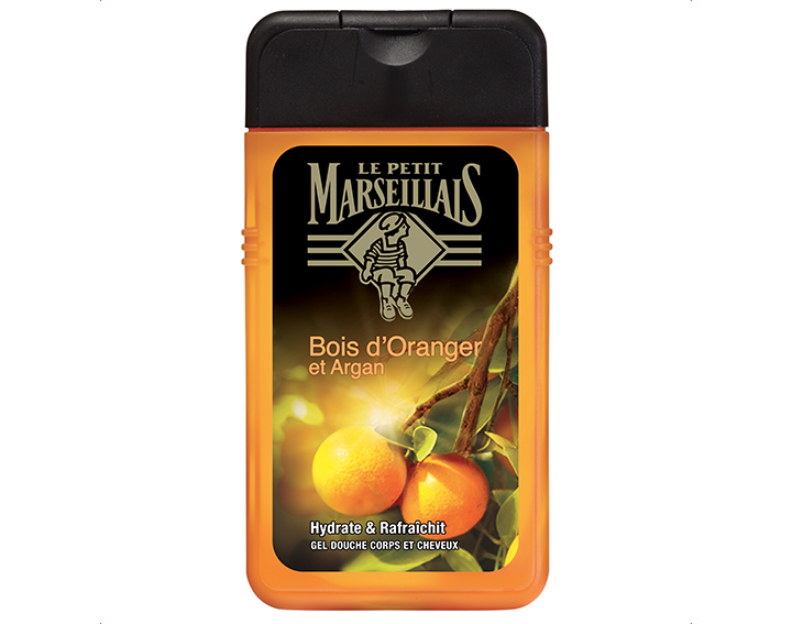 Gel douche corps et cheveux Le Petit Marseillais – Bois d’oranger et Argan