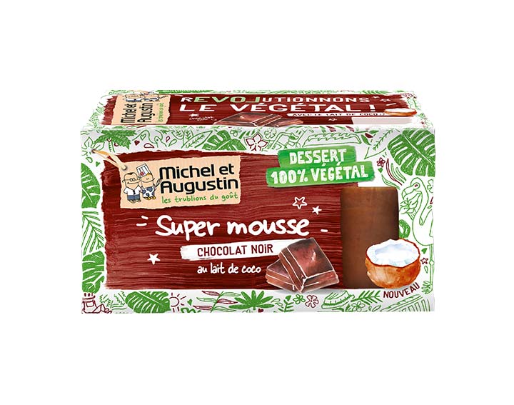 Mousse végétale au chocolat noir 2x70g