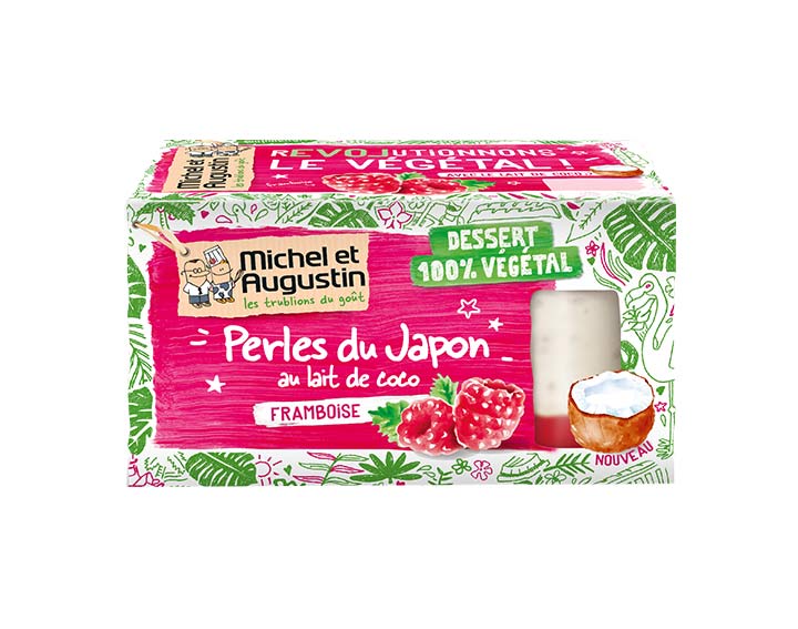 Perles du Japon au lait de coco framboise 2x90g