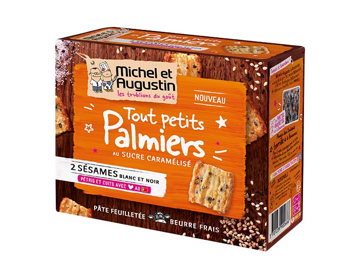 Petits palmiers aux deux sésames caramélisés 90g