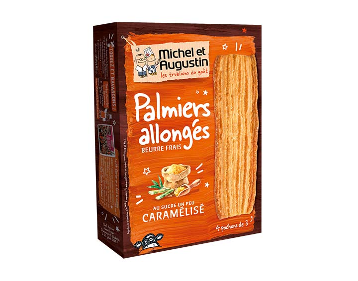 Palmiers sucre caramélisé 120g
