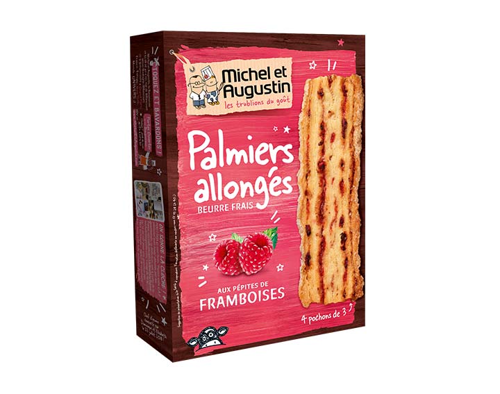 Palmiers framboise 120g