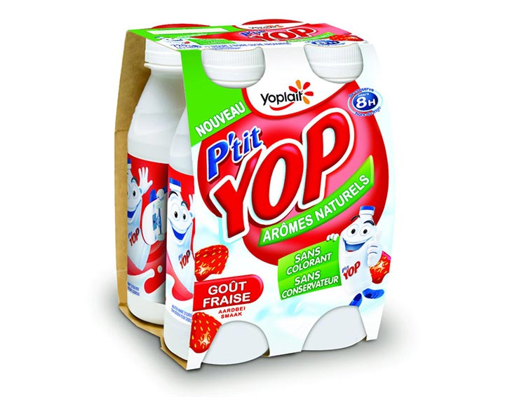 Pack de 4 P'tit Yop goût Fraise