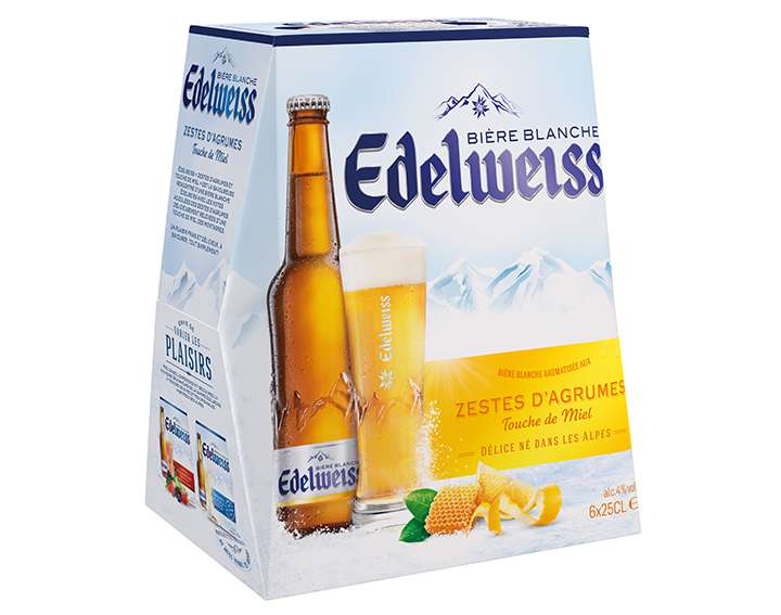 Edelweiss Zestes d'Agrumes et Touche de Miel - Pack de 6x25cl