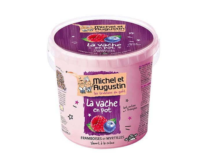 Vache en pot Framboise Myrtille 500g