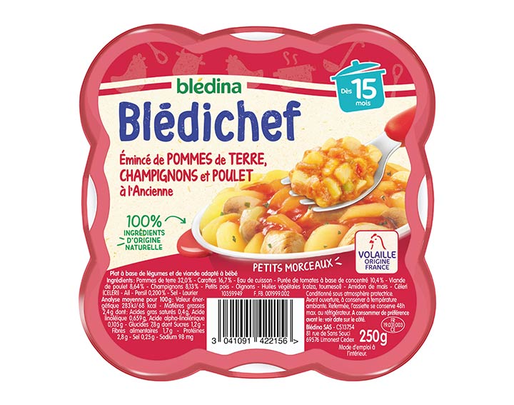 Émincé de pdt, champignons et poulet à l'ancienne