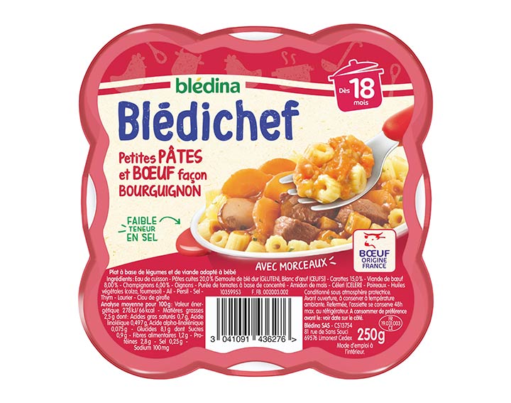 Petites pâtes et bœuf façon bourguignon