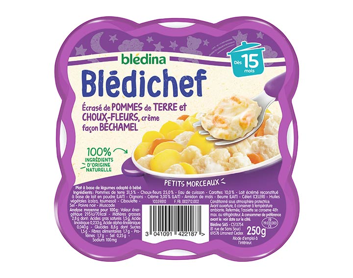 Écrasé de pdt et choux-fleurs, crème façon béchamel