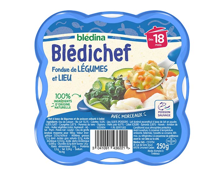 Fondue de légumes et lieu 