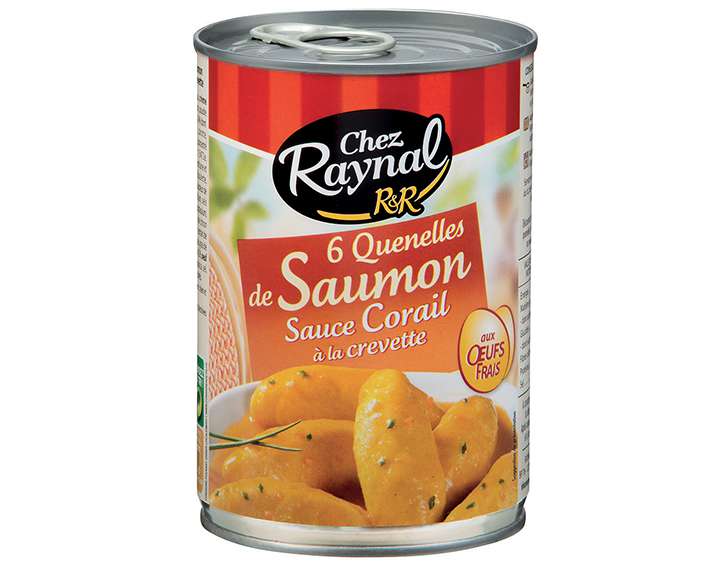 6 Quenelles de Saumon Sauce Corail à la crevette 