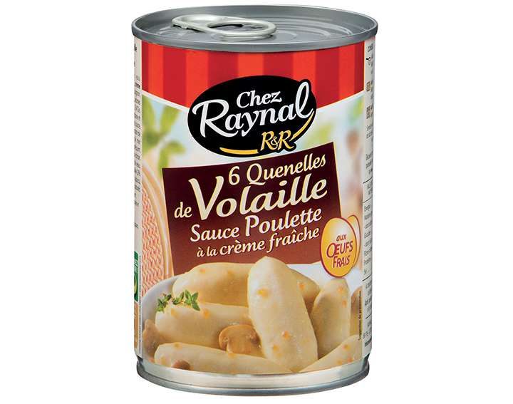 6 Quenelles de Volaille Sauce Poulette à la crème fraîche 