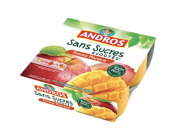 Sans Sucres Ajoutés Pomme Mangue x4
