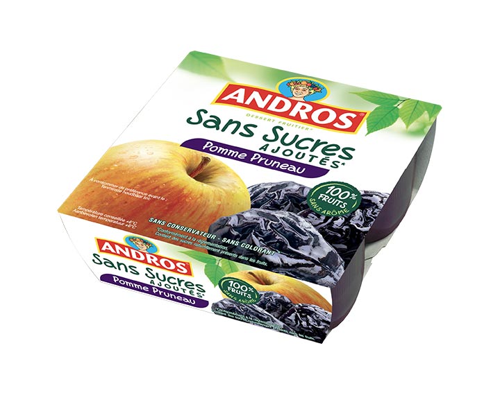 Sans Sucres Ajoutés Pomme Pruneau x4